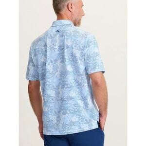 Tommy Bahama Men's Short Sleeve Button Down Shirt - Blue White- Size L